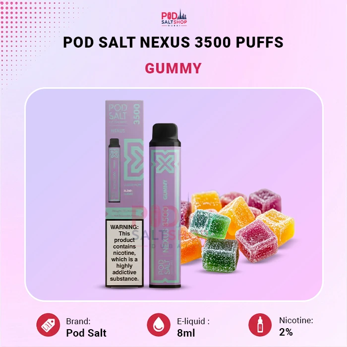 Pod Salt Nexus Gummy 20mg/ml-3500 Puffs