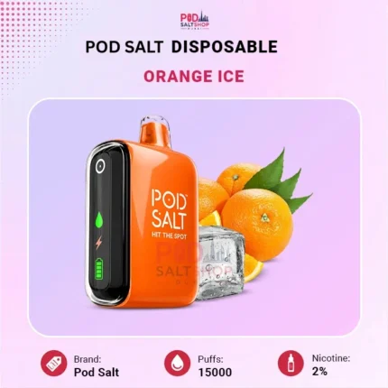 Pod Salt Orange Ice 15000 Puffs Disposable