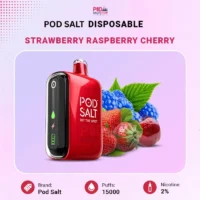 Pod Salt Strawberry Raspberry Cherry 15000 Puffs Disposable