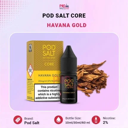 Pod Salt Core Havana Gold 20 mg/ml Salt Nic E-Liquid