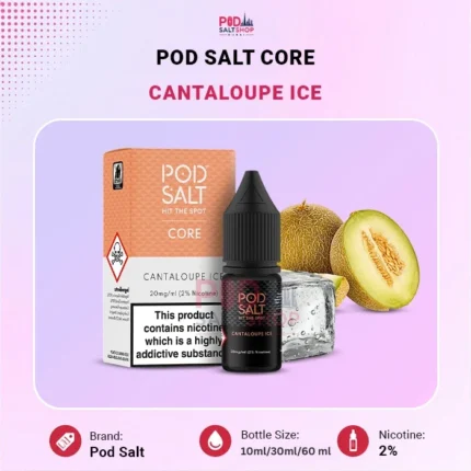 Pod Salt Core Cantaloupe Ice 20 mg/ml Salt Nic E-Liquid