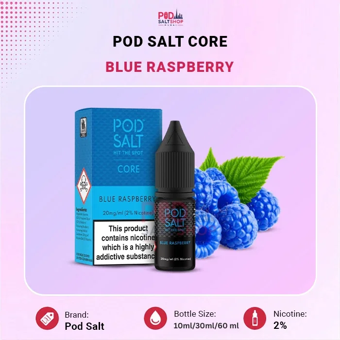 Pod Salt Core Blue Raspberry 20 mg/ml Salt Nic E-Liquid