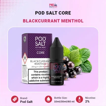 Pod Salt Core Blackcurrant Menthol 20 mg/ml Salt Nic E-Liquid