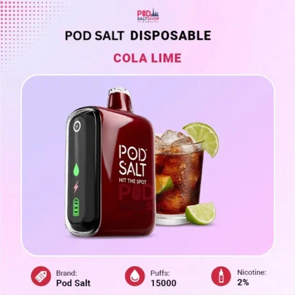 Pod Salt Cola Lime 15000 Puffs Disposable