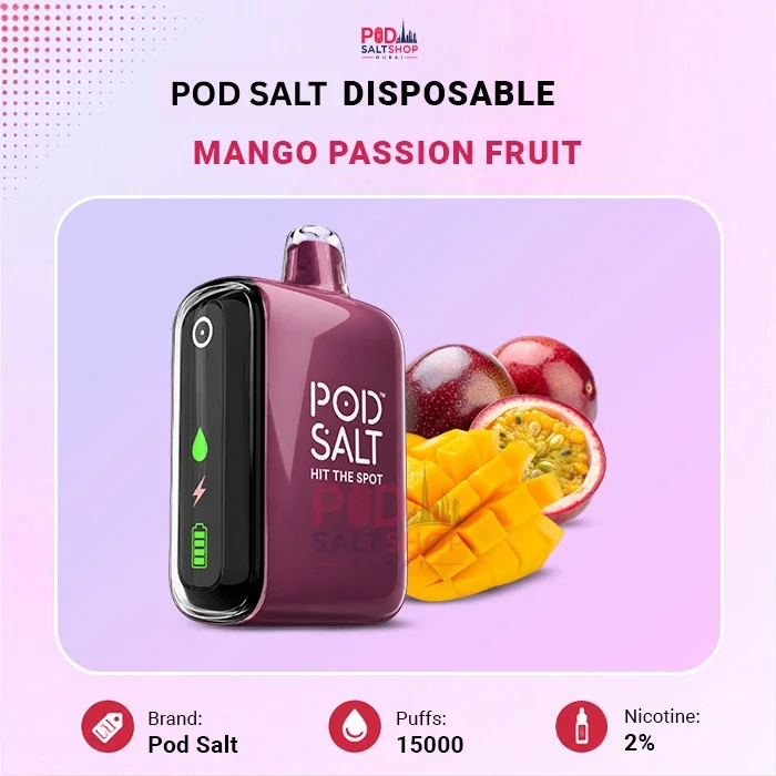 Pod Salt Mango Passion Fruit 15000 Puffs Disposable