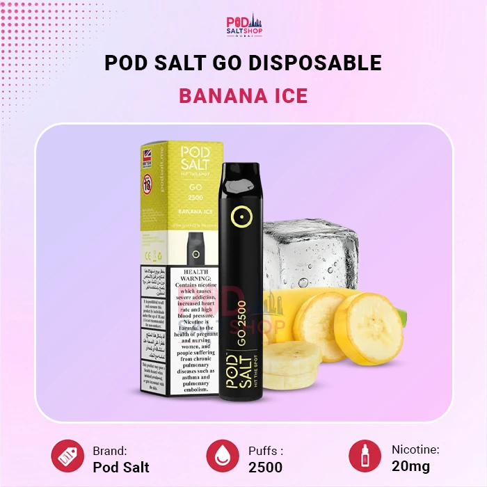 Pod Salt Go Banana Ice 2500 Puffs