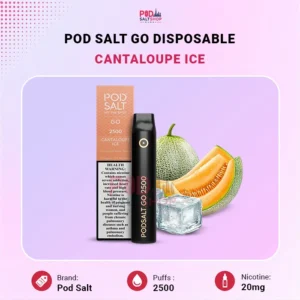 Pod Salt Go Cantaloupe Ice 2500 Puffs Disposable Vape