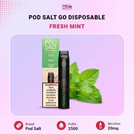 Pod Salt Go Fresh Mint 2500 Puffs Disposable Vape