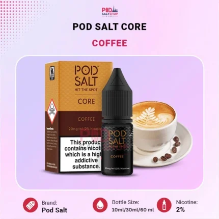 Pod Salt Core Coffee-20 mg Salt Nic E-Liquid