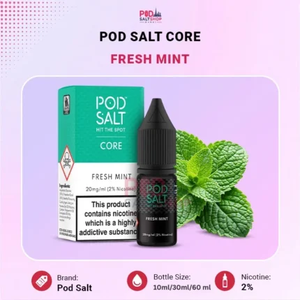 Pod Salt Core Fresh Mint-20 mgml Salt Nic E-Liquid