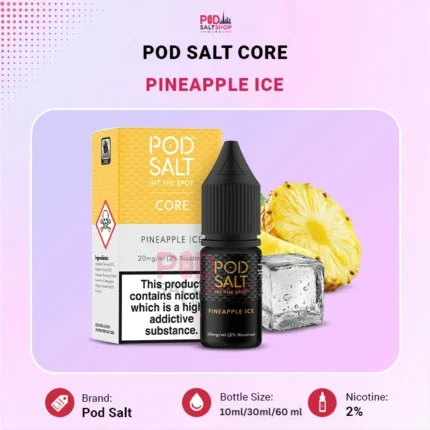 Pod Salt Core Pineapple Ice-20 mg Salt Nic E-Liquid