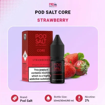 Pod Salt Core Strawberry-20 mg Salt Nic E-Liquid